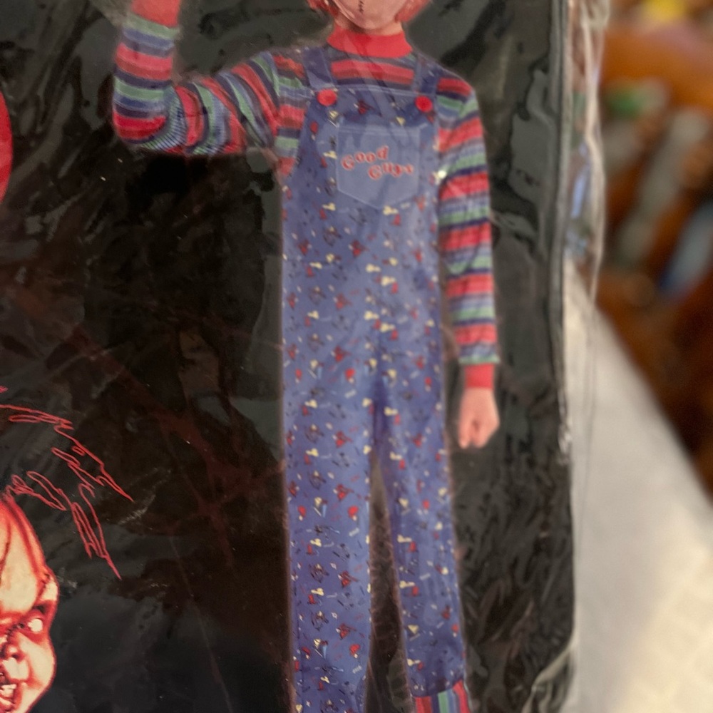 Chucky Halloween Costume Jumpsuit and Mask kids size 12 - 14